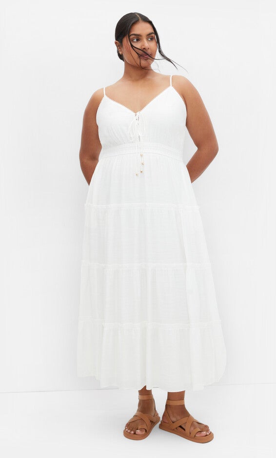 Aiza Maxi Dress - ivory, WHITE, hi-res image number null