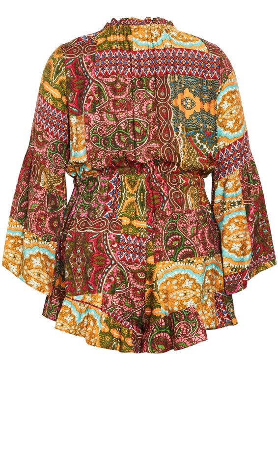 Erica Print Playsuit - kaleidoscope, KALEIDOSCOPE, alternate image number null