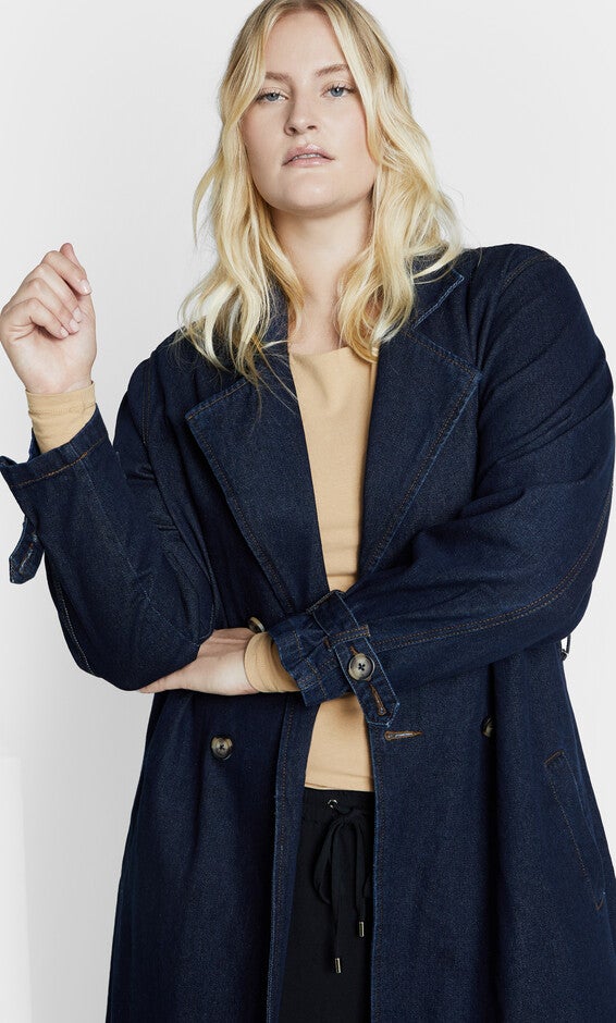Laylo Trench Coat - dark denim, BLUE, alternate image number 2