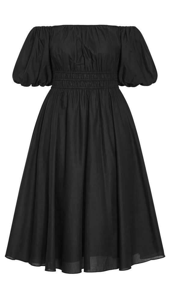 Lillian Midi Dress - black, BLACK, alternate image number 3
