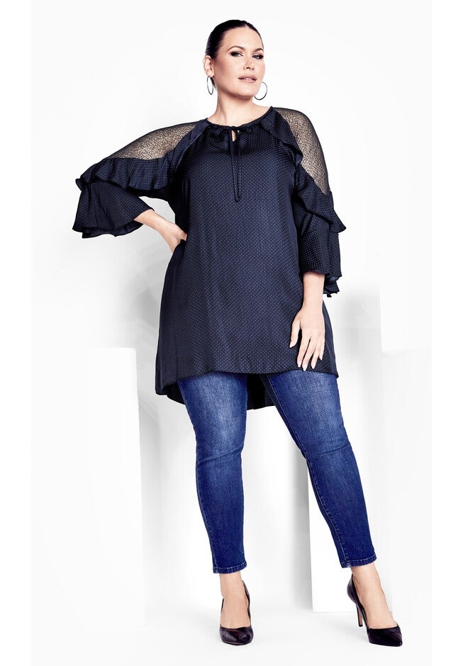 Margot L Tunic, NAVY, on-hover image number 1