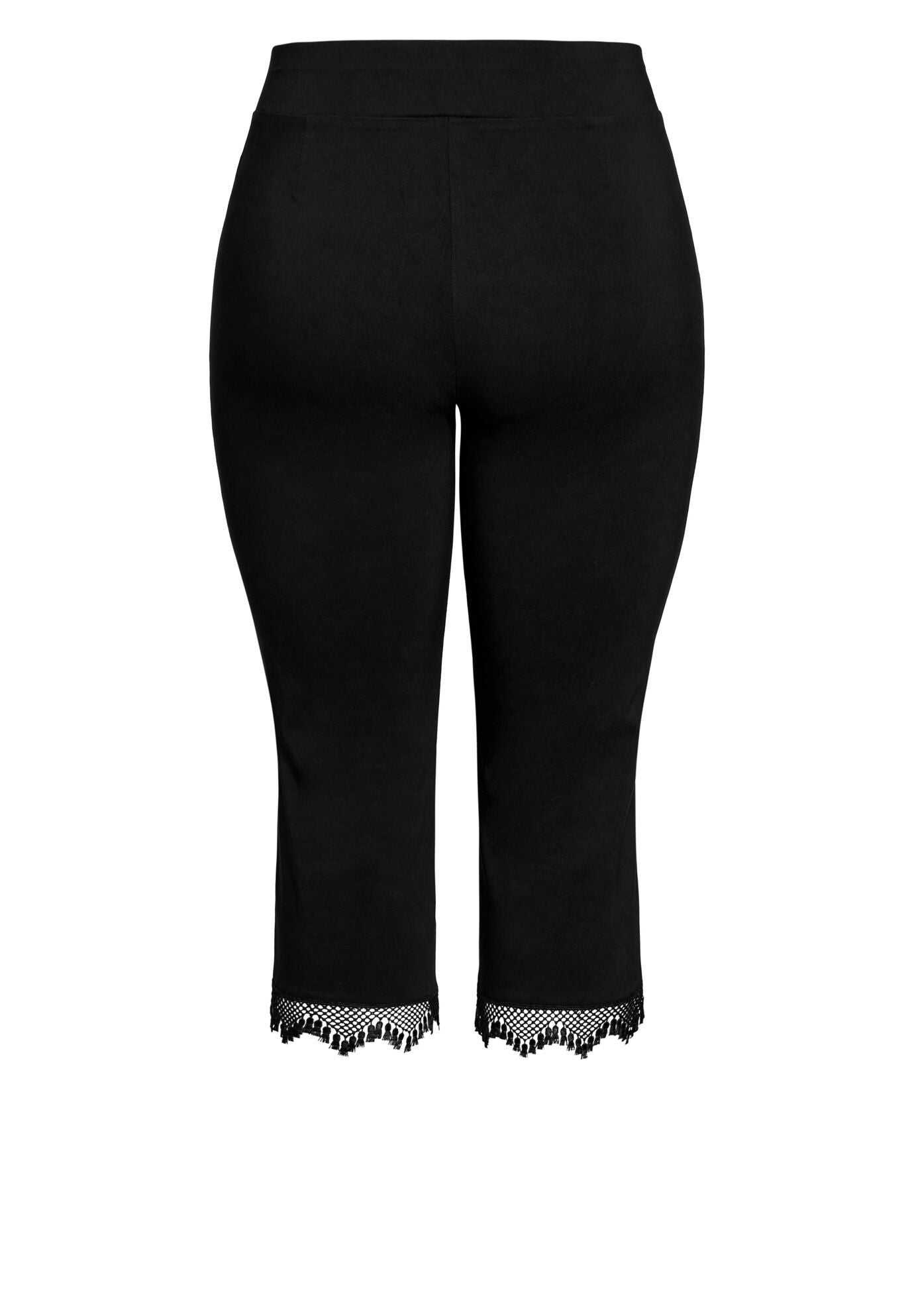 Super Stretch Lace Capri, BLACK, alternate image number 3