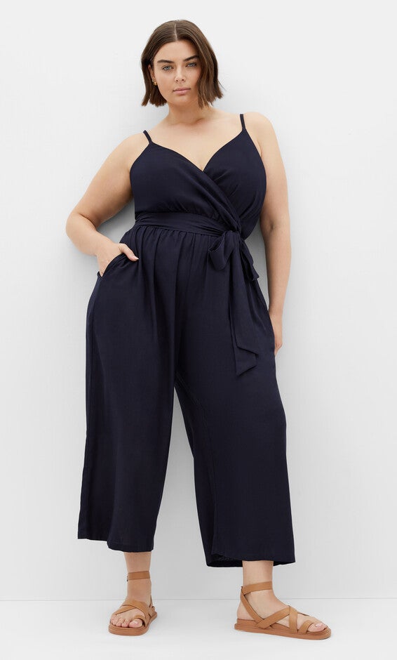 Lina Jumpsuit - navy, BLUE, on-hover image number 1