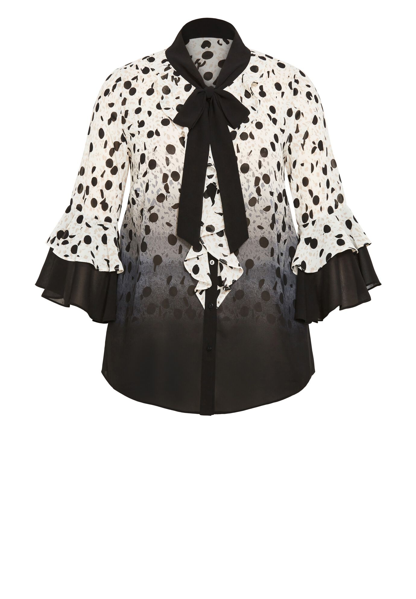 Cassie Frill Shirt, WHITE NOISE, alternate image number 1