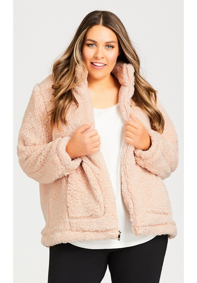 Sketchers Cozy Fleece Reversible Jacket, PINK, hi-res image number null
