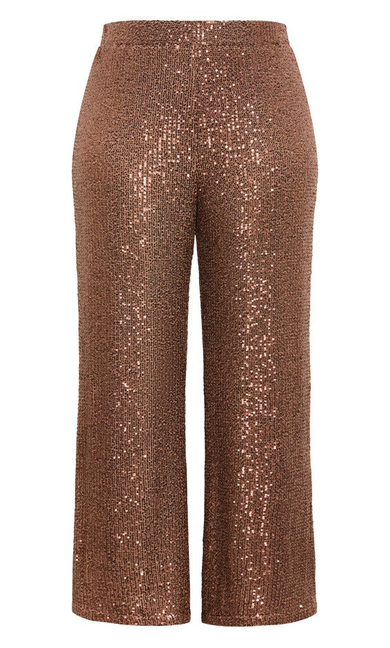 Avery Sequin Pant - bronze, BROWN, alternate image number 4