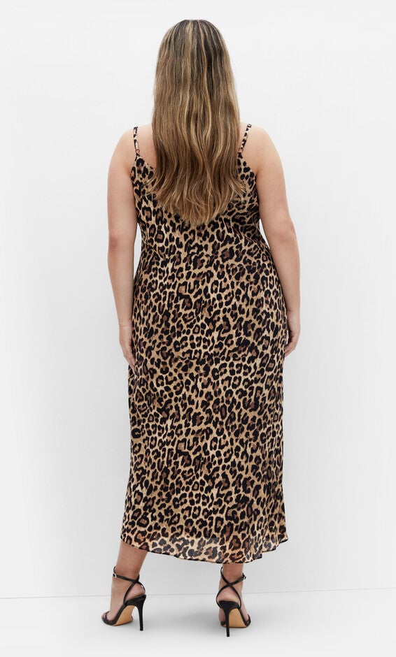 Kyra Print Dress - leopard print, BROWN, alternate image number null