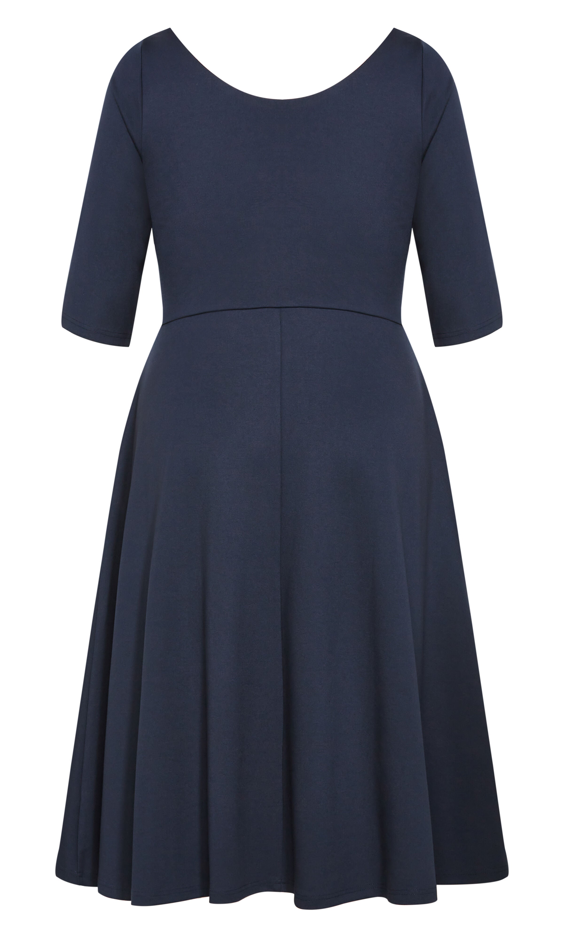 Cute Girl Elbow Sleeve Dress - navy, NAVY, alternate image number 5