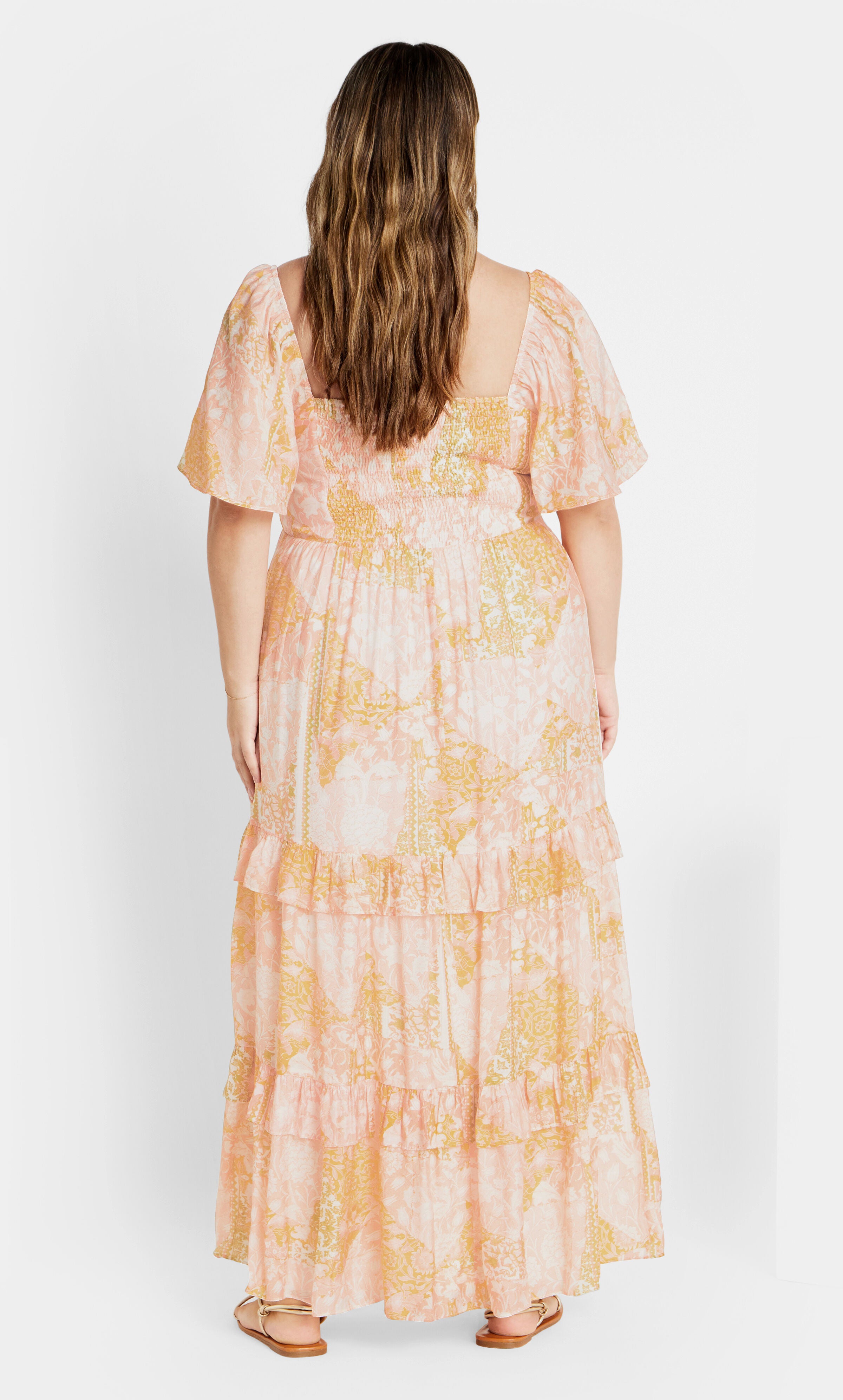 Marci Tier Print Maxi Dress - blush, PINK, alternate image number 2