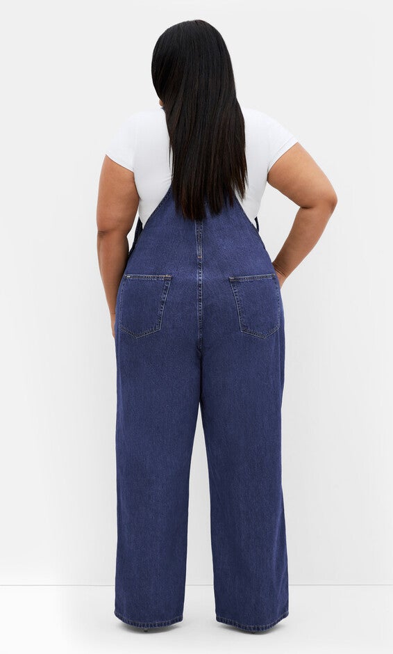 Pinafore Overall - mid denim, DENIM, hi-res image number null