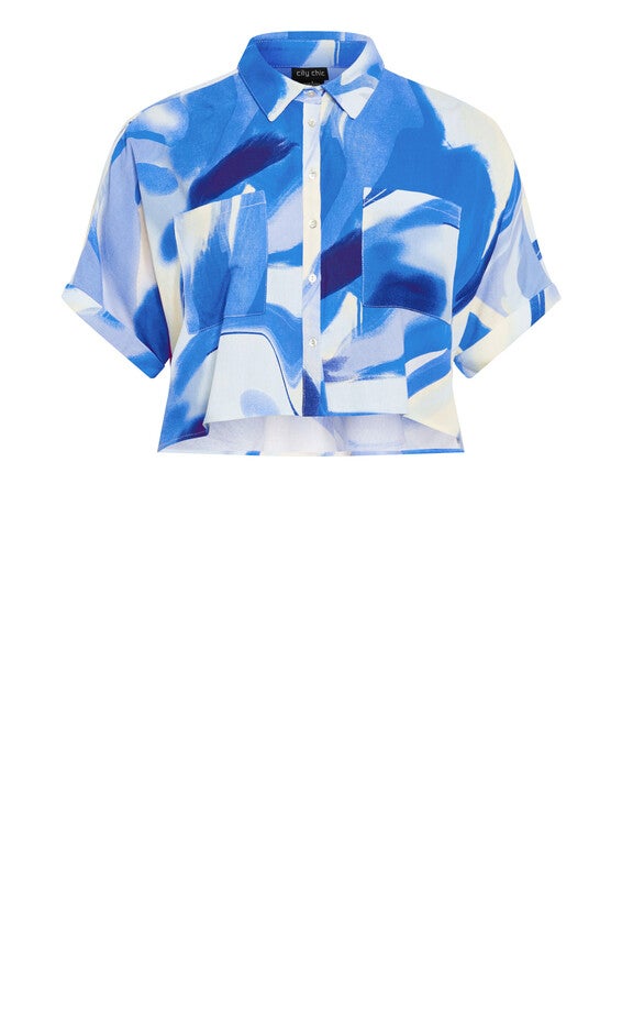 Esme Print Shirt - blue, WHIRLPOOL, alternate image number null