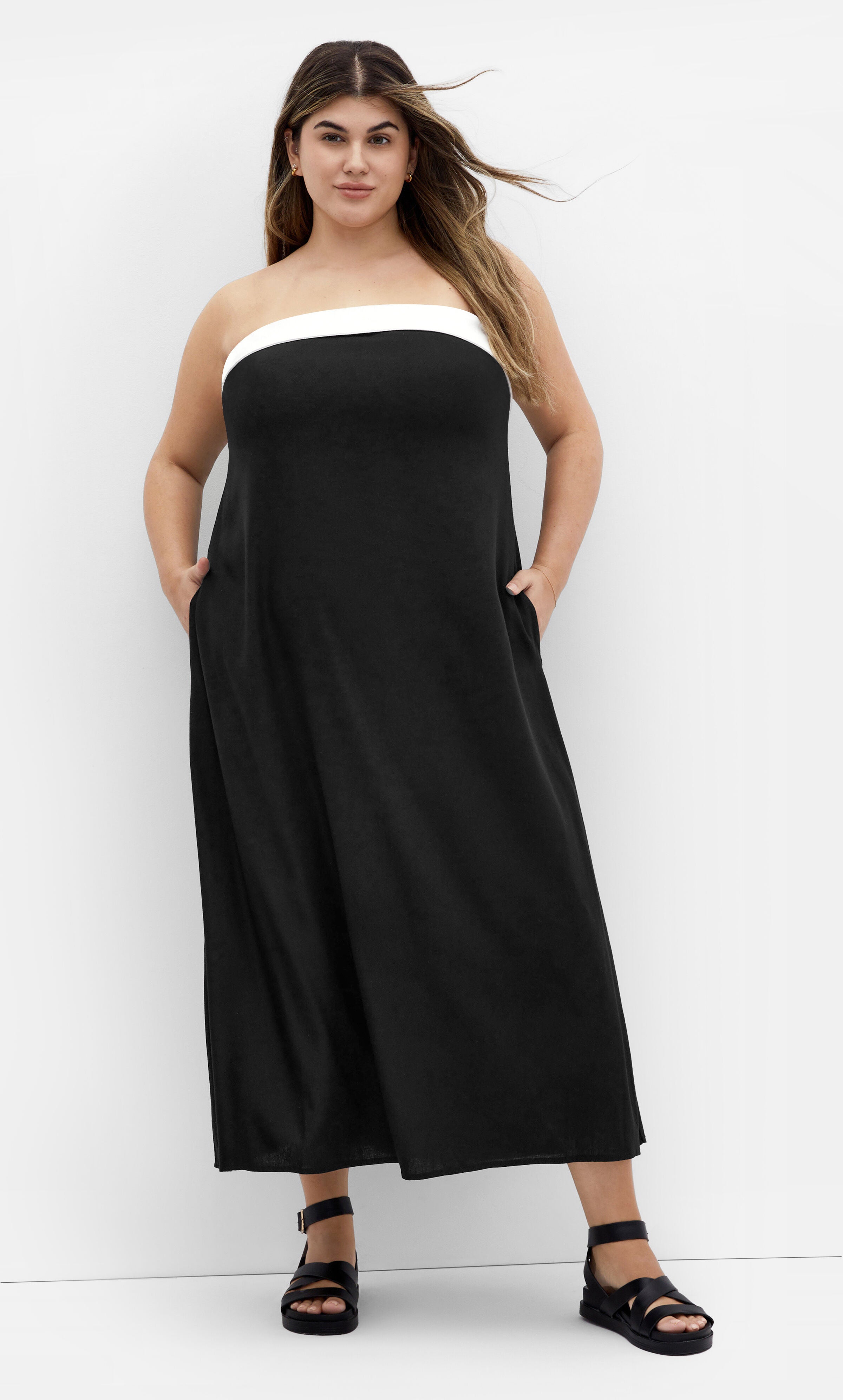 Lina Dress - black, BLACK, on-hover image number 1