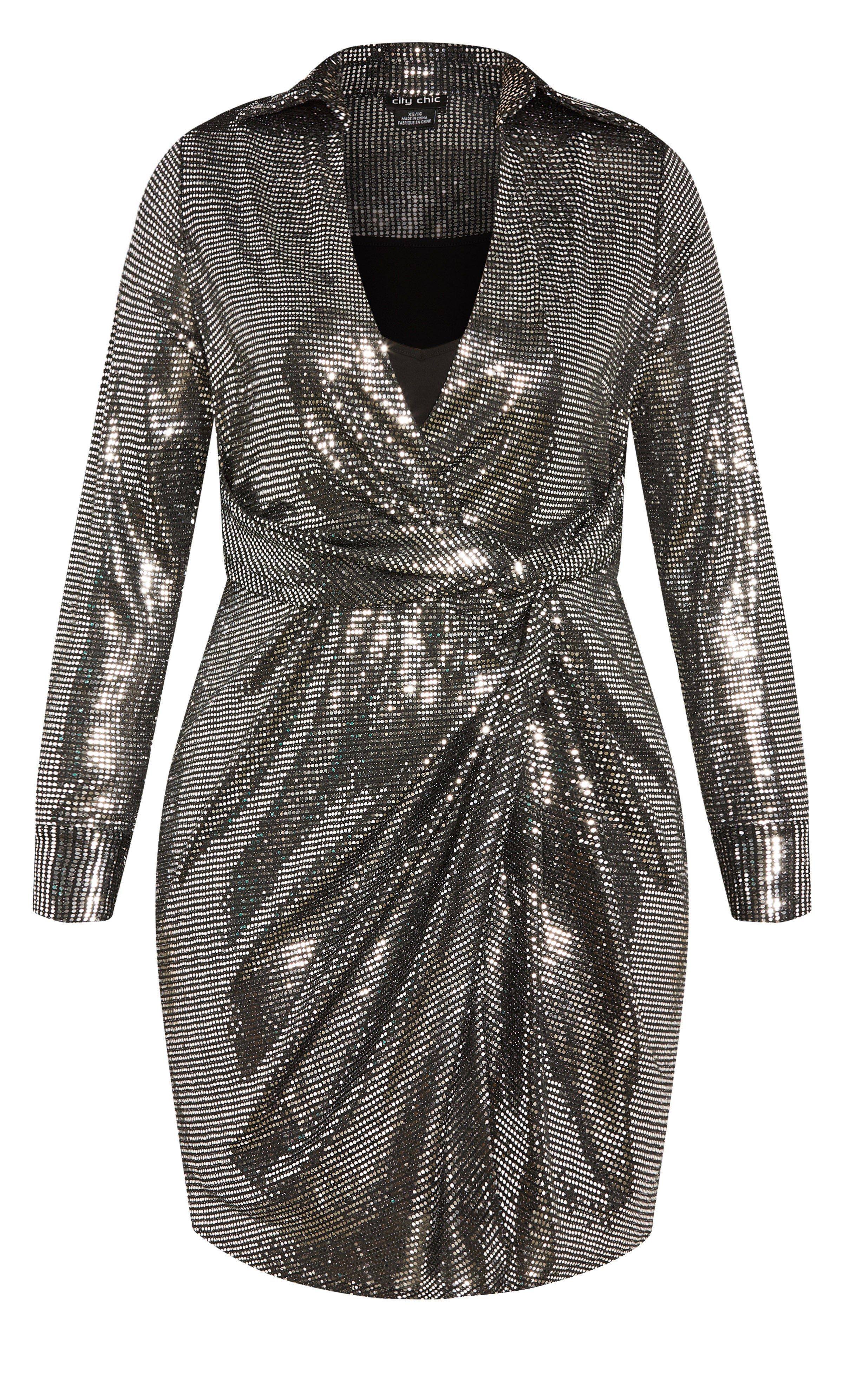 Sequin Glow Dress - silver, GRAY, alternate image number 4