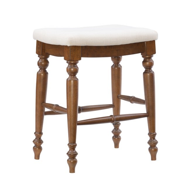 Marino Antique Walnut Counter Stool Backless Stools, WALNUT, hi-res image number 0