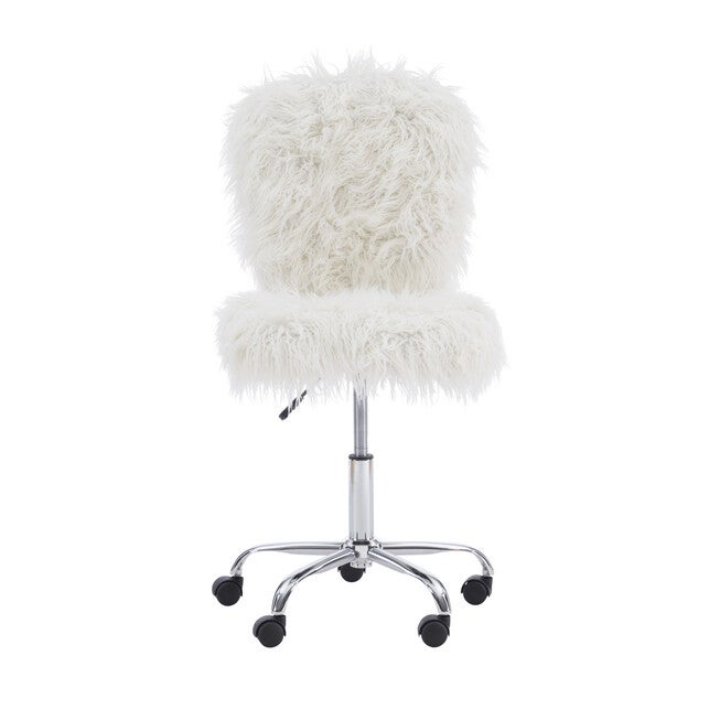 Faux Flokati Armless Office Chair, , alternate image number null