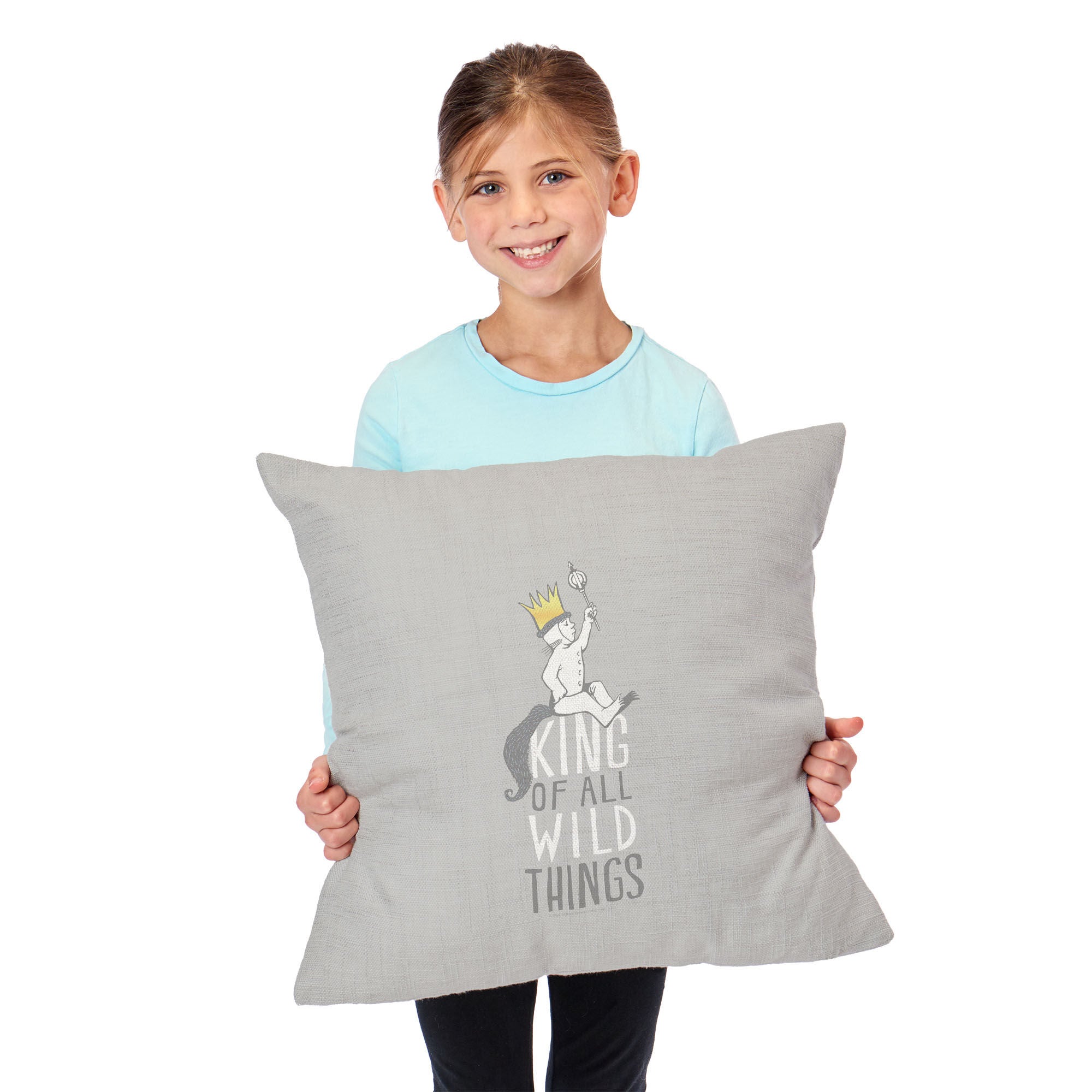 Warner Bros. Where the Wild Things Are King of All Throw Pillow 18X18 Inches, GRAY, alternate image number 2