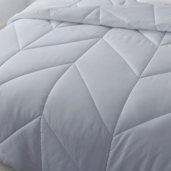 Chevron Stitch Down Alternative Comforter, Grey, , alternate image number null