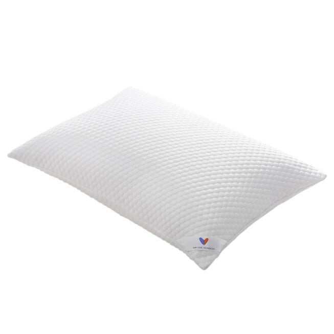 Cooling Knit Bed Pillow with Nano Feather Fill and Removable Cover, , on-hover image number 1