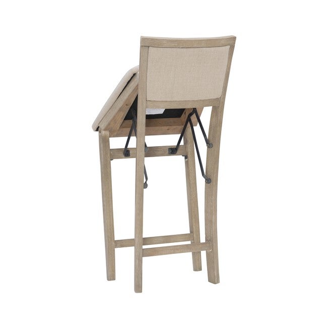 Keira Grey Wash Pad Back Folding Cnter Folding Stools, , alternate image number null