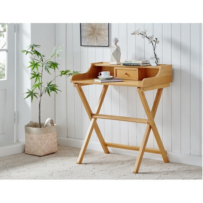 Coy Natural Folding Desk, NATURAL WASH, hi-res image number 0