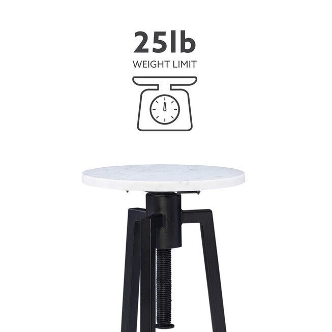 Aurora White Marble Black Adj Drink Tbl Accent Tables (Including End Tables), , alternate image number 8