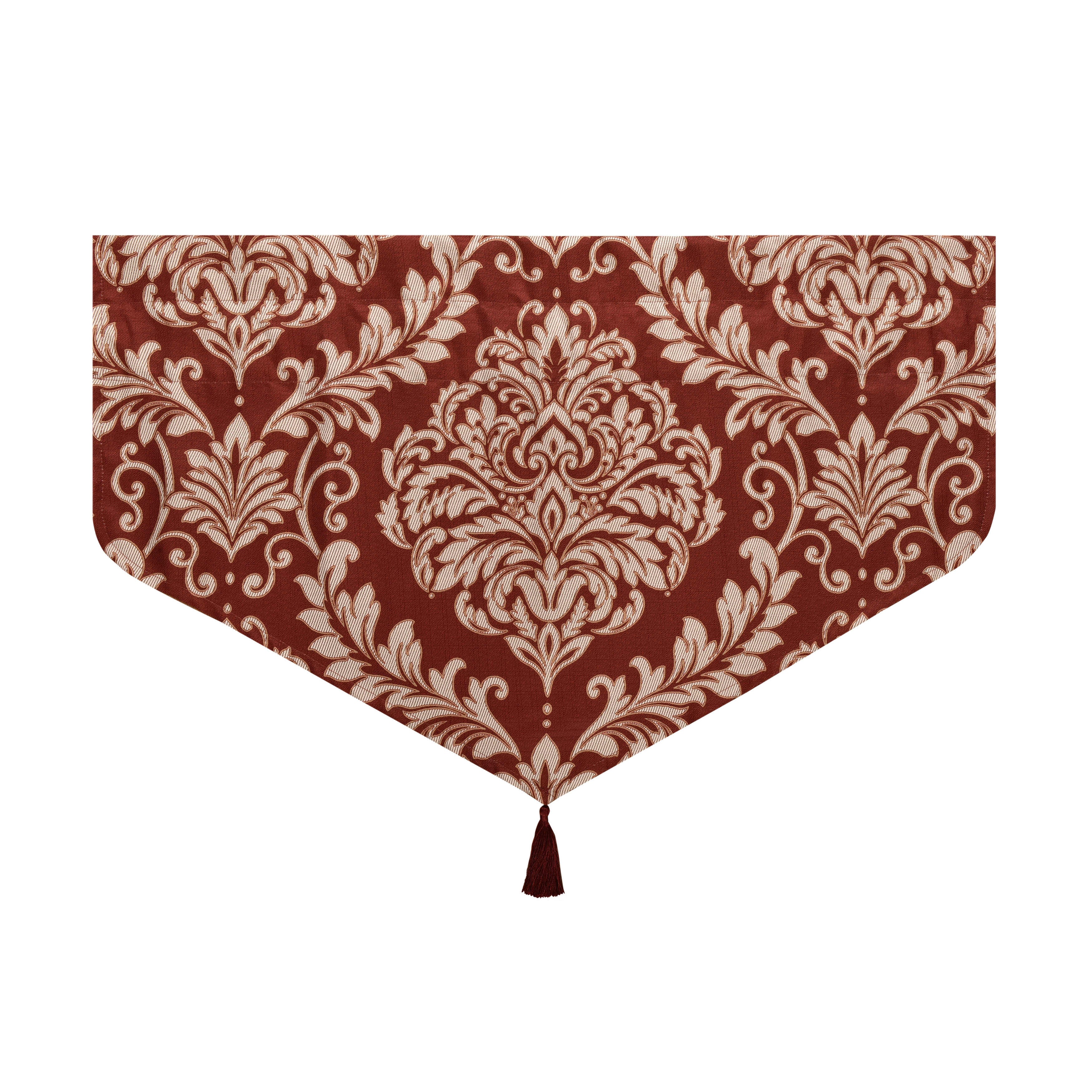 Lazia Window Ascot Valance, RED, alternate image number 4