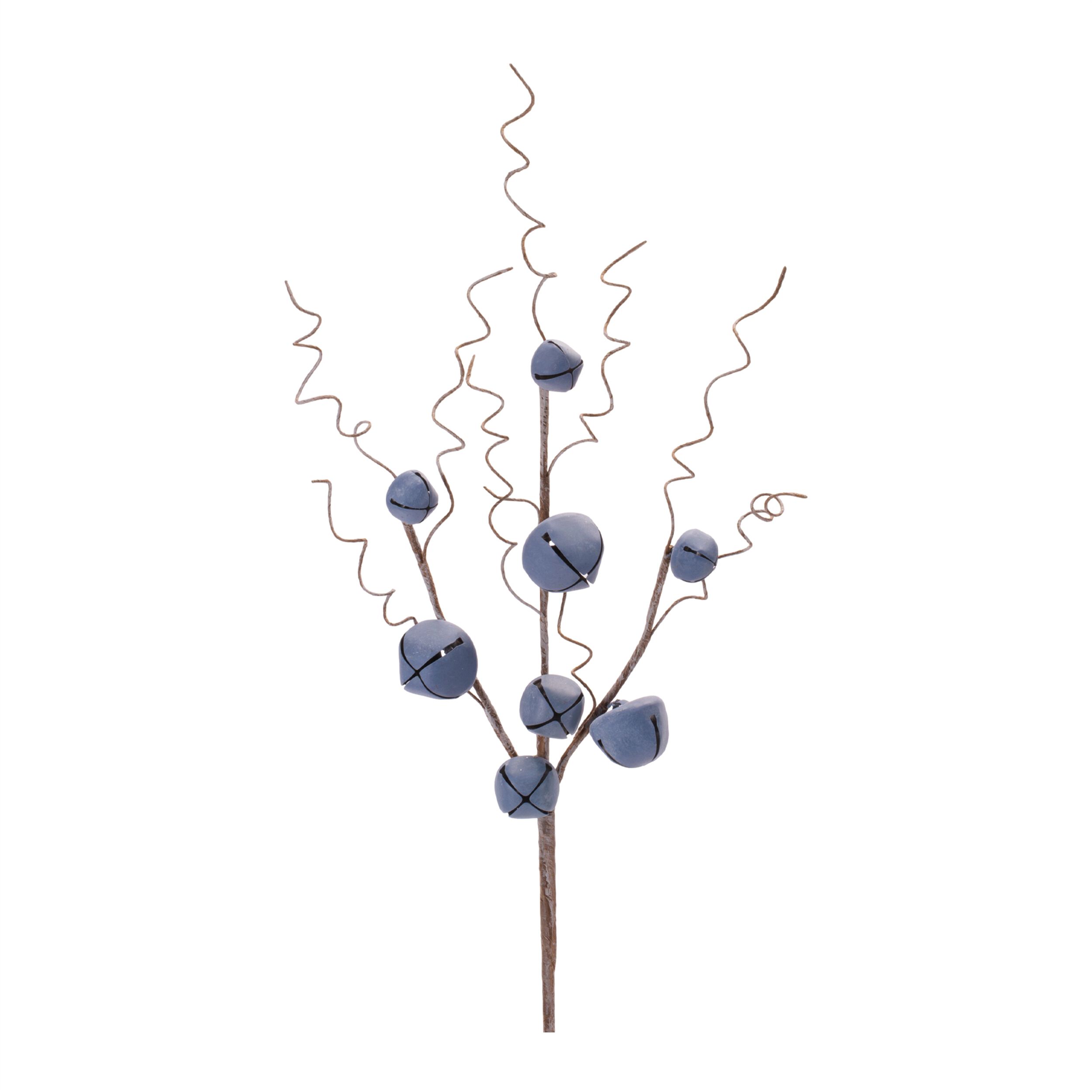 Rustic Jingle Bell Stem (Set of 4), BLUE, hi-res image number 0