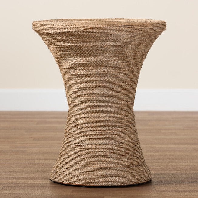 bali & pari Maliyah Japandi Natural Jute Ottoman, NATURAL BROWN, alternate image number 7