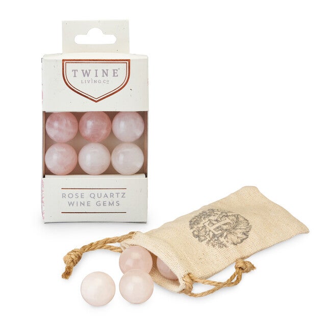 Rose Quartz Wine Gems Set Of 6, , alternate image number null