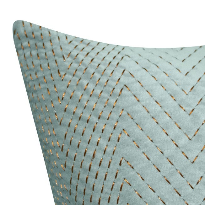 Velvet Embroidered Chevron Decorative Pillow , , alternate image number 5