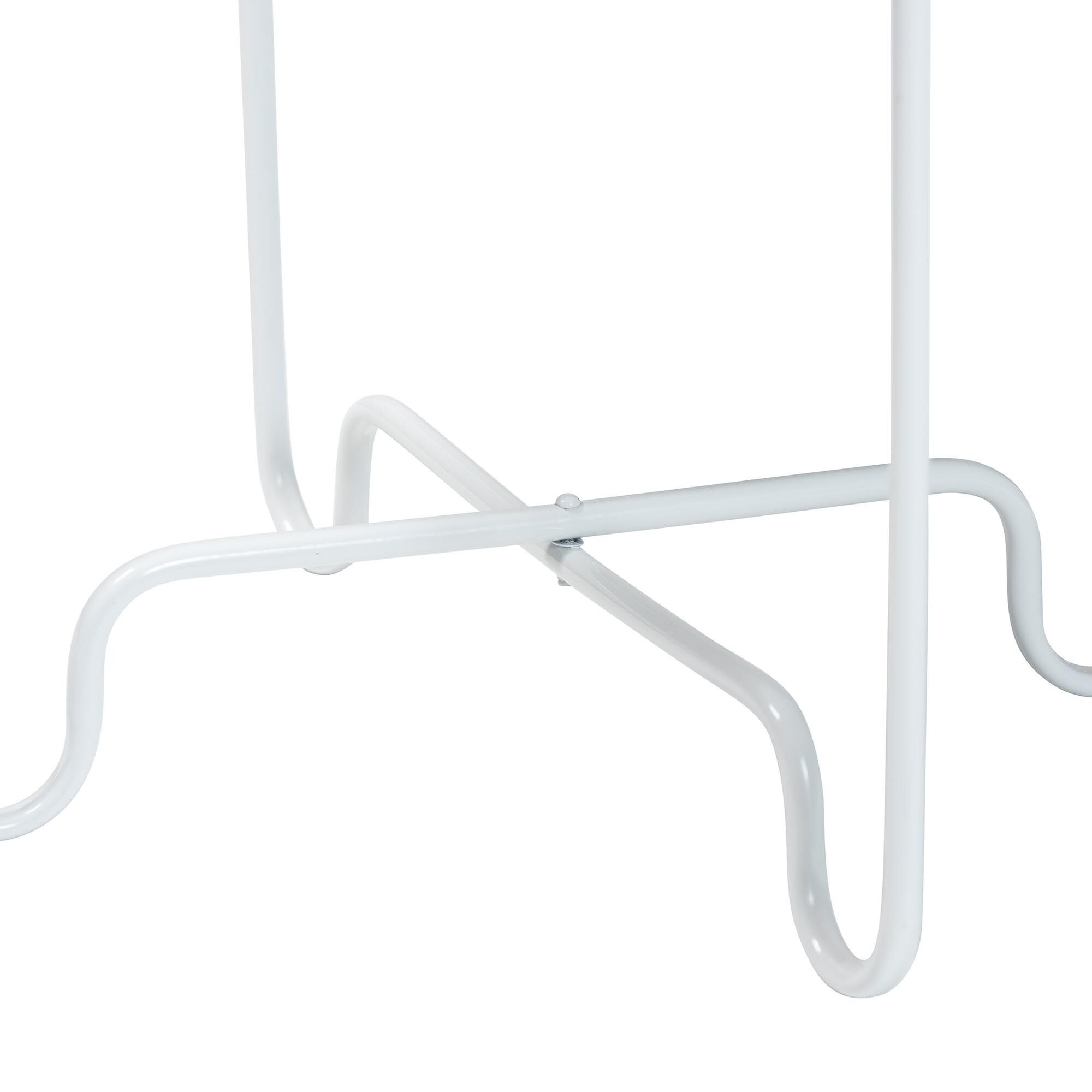Laverne Yellow Metal Side Table, WHITE, alternate image number 4