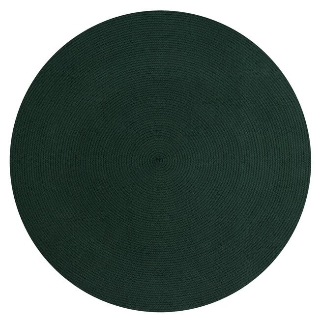 Alpine Braid Collection Reversible Indoor Area Rug, 72 inches" Round , HUNTER SOLID, hi-res image number 0