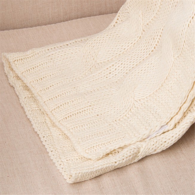 Battilo Home Cable Knit Throw Blanket, Acrylic Soft Cozy Snuggle Blanket, All Seasons Suitable for Adults and Kids, 50 inches x 60 inches, , alternate image number 3
