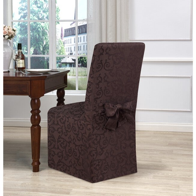 Kathy Ireland American Dining Room Chair Cover, BROWN, hi-res image number null