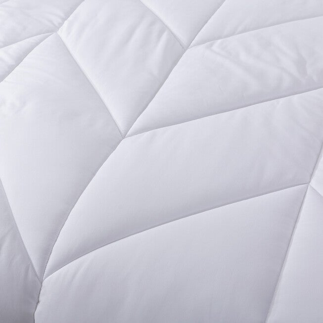 Chevron Stitch Down Alternative Comforter, White, , alternate image number 2