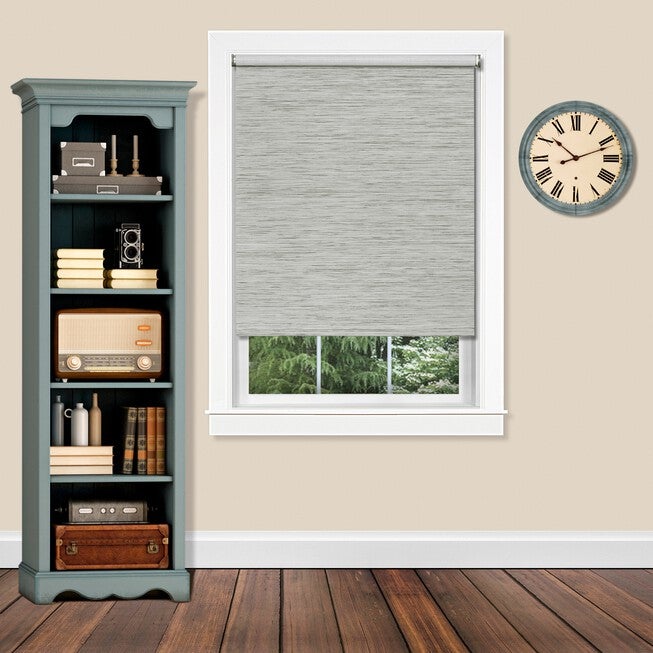 Cords Free Privacy Jute Shade, HEATHER GREY, hi-res image number 0