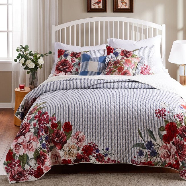 Lexi Quilt and Pillow Sham Set, BLUE, hi-res image number 0