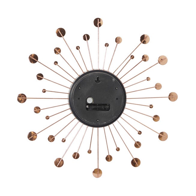 Copper Metal Glam Wall Clock, , on-hover image number 1