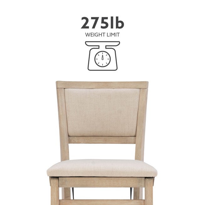 Keira Grey Wash Pad Back Folding Cnter Folding Stools, , alternate image number null