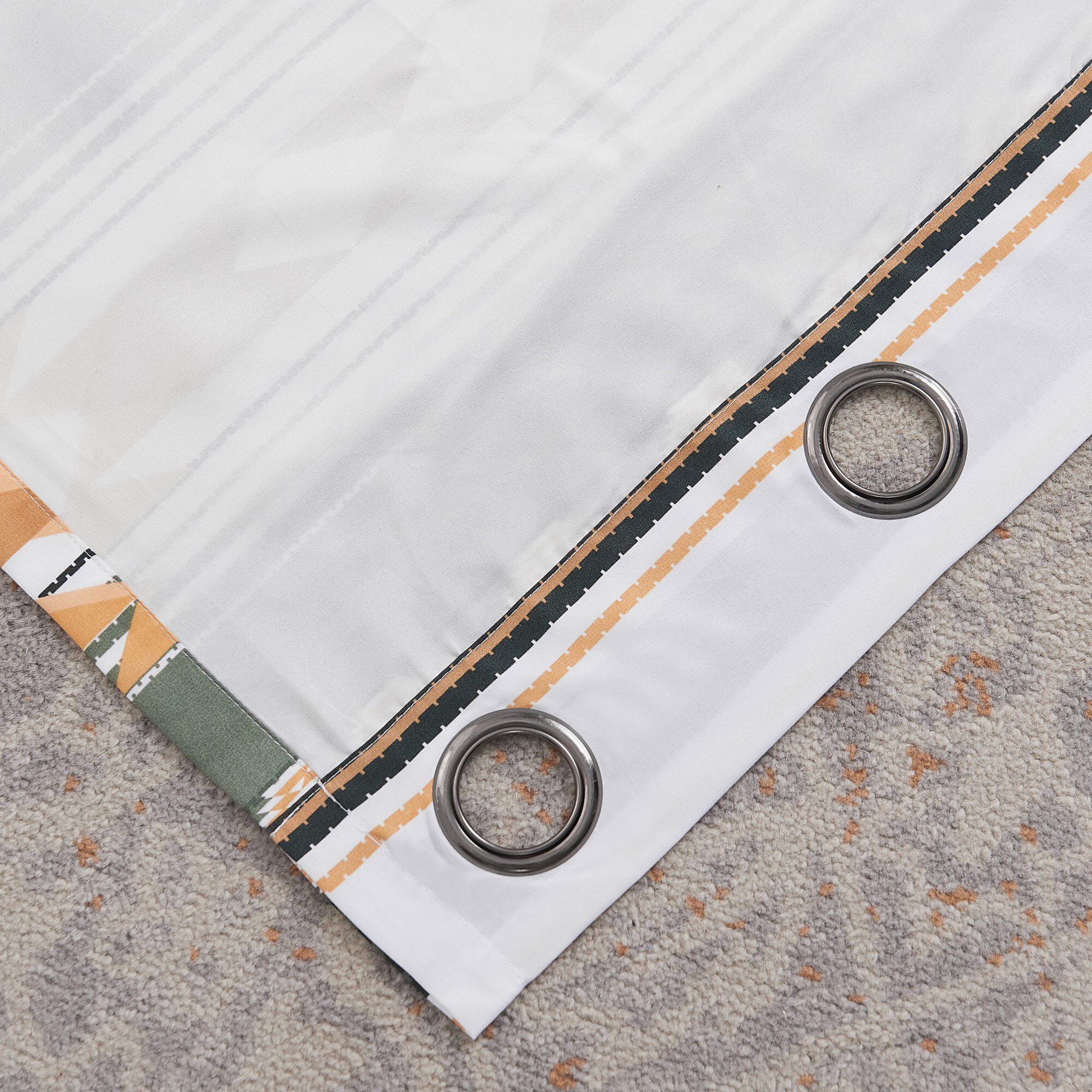 Zuma Window Curtain Panels, Set of 2, 84 inches, CACTUS, on-hover image number 1