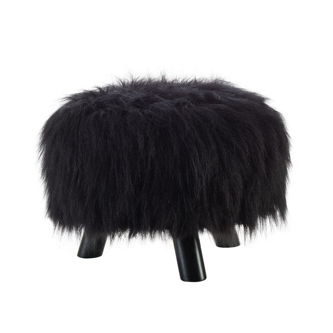 Faux Fur Foot Stool, , alternate image number null