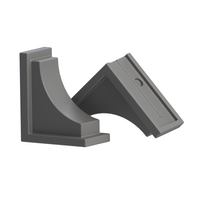 Nantucket Decorative Brackets (2pk), GRAPHITE GREY, hi-res image number null