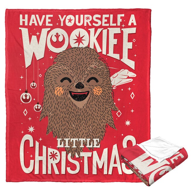 Star Wars Wookie Xmas Silk Touch Throw Blanket, O, hi-res image number null