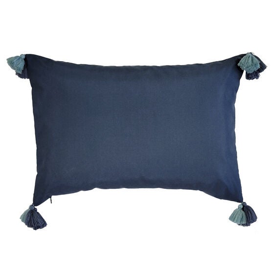 Edie @ Home Indoor/Outdoor Arabesque Watercolor Paisley Decorative Throw Pillow 14X21, Green Multi, , alternate image number null