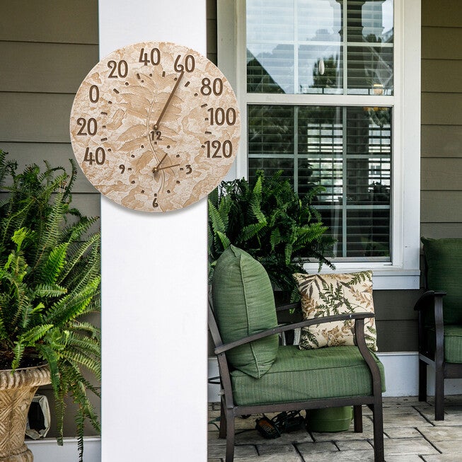 Fossil Sumac Thermometer Clock, , alternate image number null