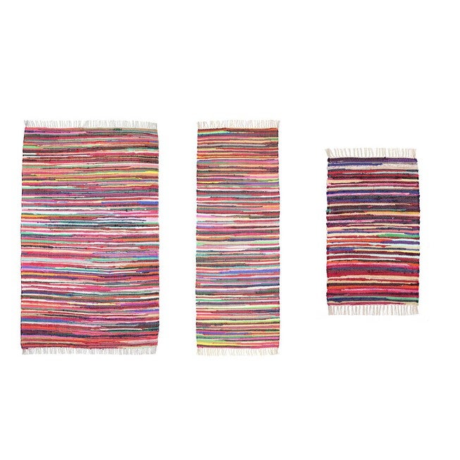 Modern Home Multi Chindi 3 Piece Area Rug Set, MULTI, hi-res image number null