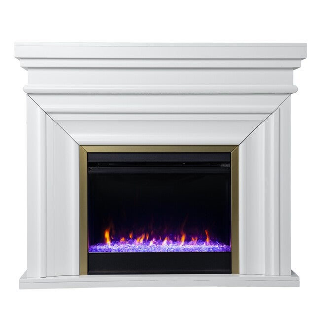 Bevonly White Color Changing Fireplace, , on-hover image number 1