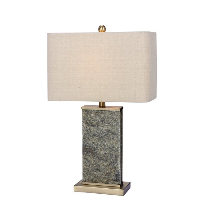 26 inches Natural Stone & Metal Table Lamp, , on-hover image number 1