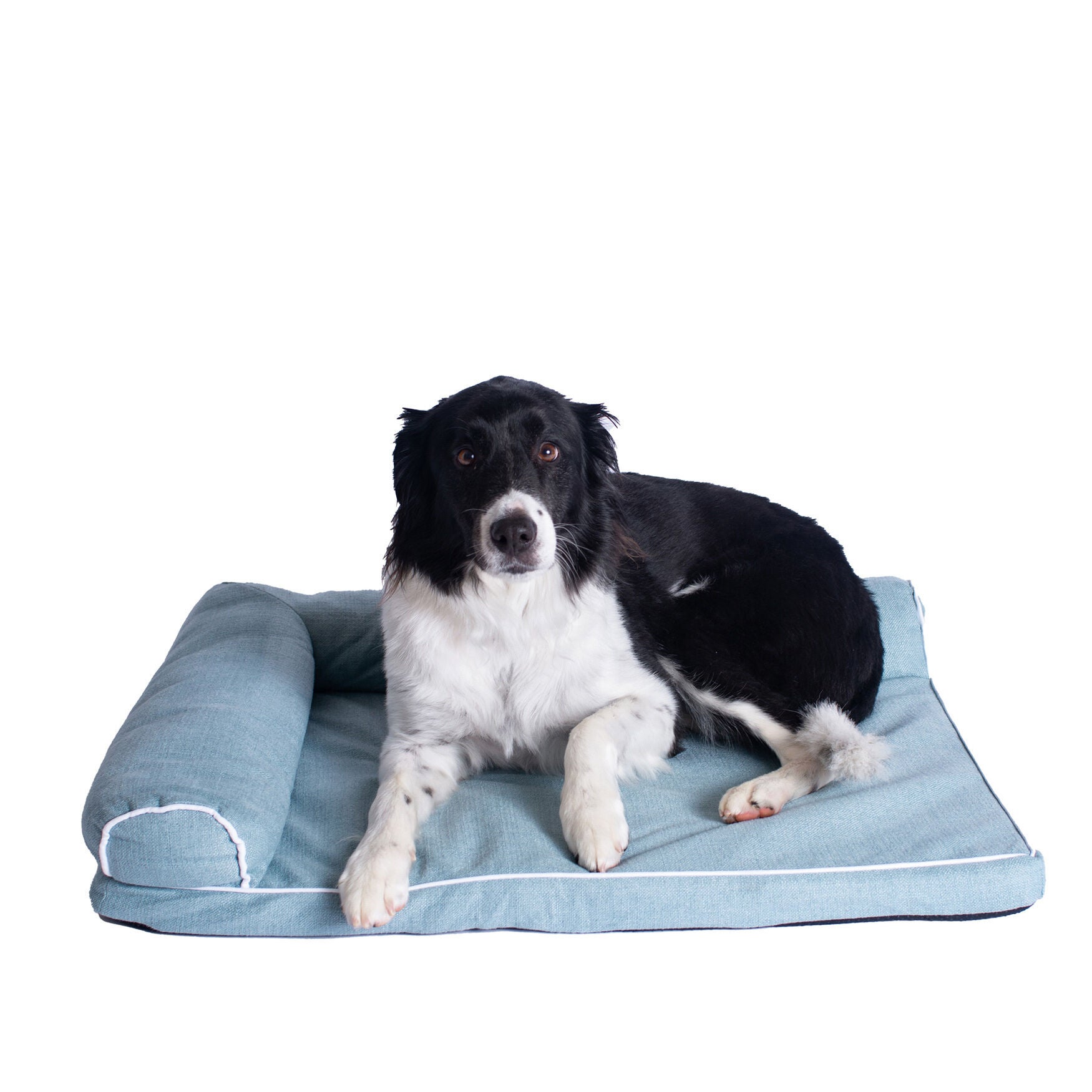 Bolstered Pet Bed Cushion With Poly Fill Cushion, Medium SoothIng Blue, , alternate image number 4