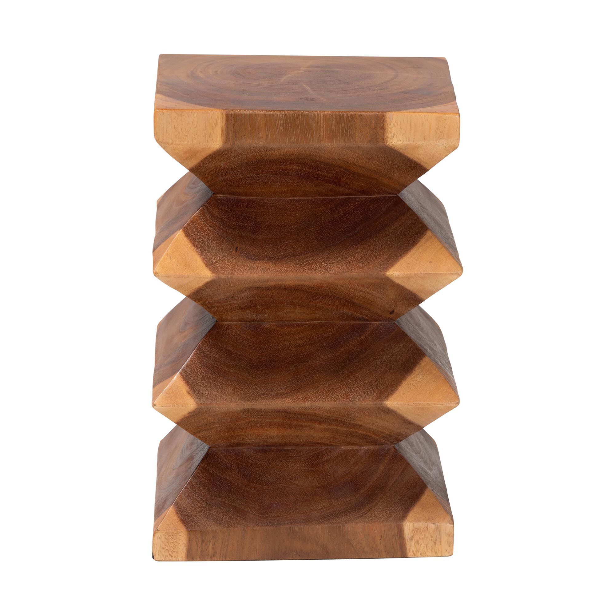 Malati Solid Suar Wood Side Table, BROWN, alternate image number 2